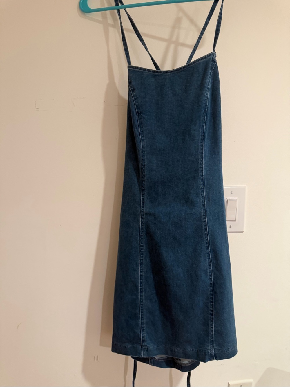 Forever 21 Denim Mini Slip Dress in Blue